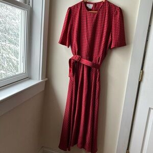 Talbots red maxi dress